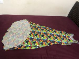 black color elephant printed maxi dress for sale