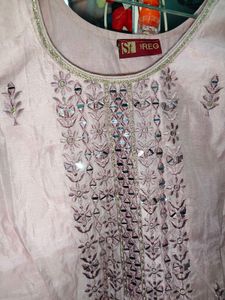 Beautiful Shining Kurti With Pant Set