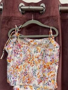 Floral Print Spaghetti Strap Top