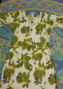 Floral Print green Kurta