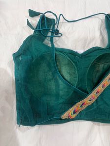 Elegant Teal Silk Blouse