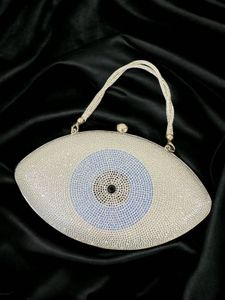 Sparkling Evil Eye Clutch Bag