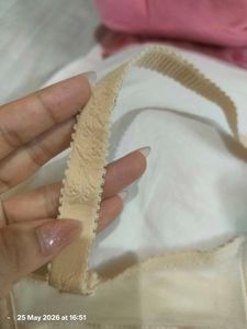 Cute Lace Trimmed Beige Bra💗✨