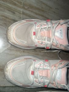 PUMA White & Pink Sneakers
