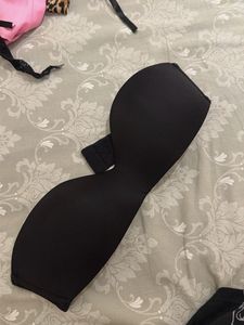 strapless black bra
