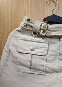 Khaki Skort with Pockets