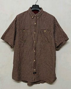 Vintage 🔥Men's Plaid Short Sleeve Shirt