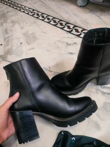 Black Chunky Platform Boots