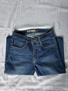 Classic Blue Denim Flare Jeans