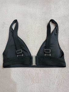 Ribbed Black Bikini Top