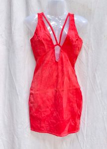 I. Red Cut-Out Mini Dress