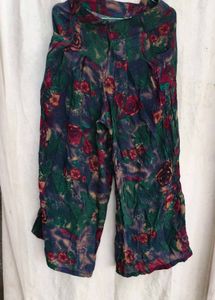 Vintage Floral Wide Leg Pants