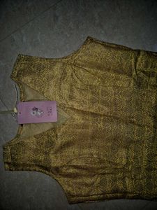 Saaki Gold Printed Kurta – Size M