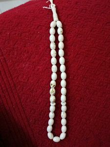 White Prayer Beads tasbeeh with Tassel