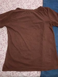 Brown Graphic T-Shirt + Cargo Jeans