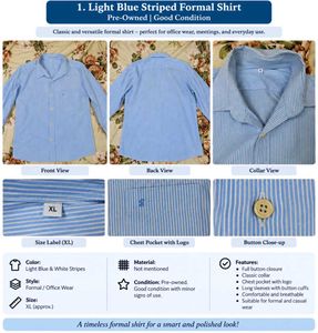 Light Blue Striped Formal Shirt