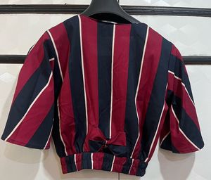 Stylish Striped Crop Top