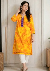 Vibrant Tie-Dye Cotton Kurta size-42-44