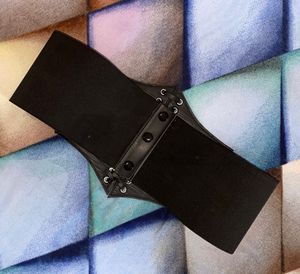 Black Lace-Up Corset Belt