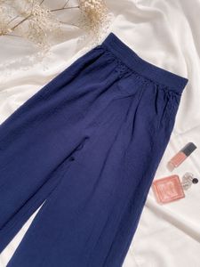 Navy Textured Palazzos