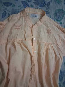 Peach Butterfly Night shirt
