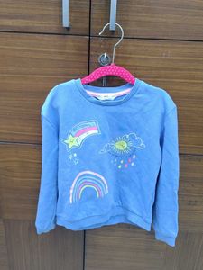 Cute Blue Rainbow &amp; Sun Sweatshirt