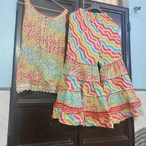 Colorful Kurta Set with Sharara