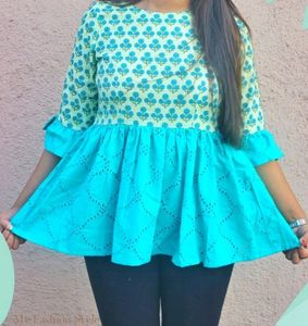 Ethnic Peplum Cute Top