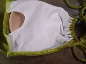 Olive Green Textured Bikini Set