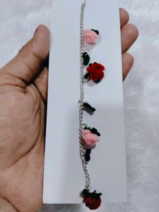 Charming Rose microcrochet Bracelet