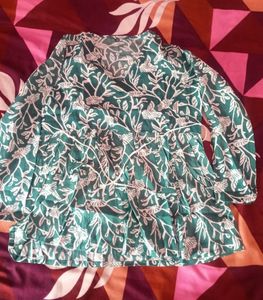 Floral Print Long Sleeve Kurta