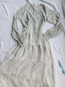 Boho Dalmatian Print Tulle Midi Dress