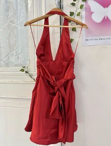 Stunning Red Halter Neck Dress