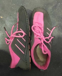 Stylish Pink &amp; Gray Sneakers
