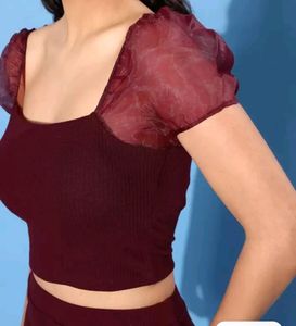 ♥️ Roadster Maroon Top &amp; Skirt