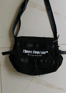Stylish korean we will Black Messenger Bag