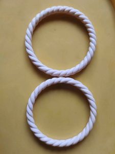 Real|Elephant Teeth|Ivory Bangle Pair