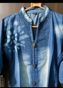 Women Denim Straight Kurta