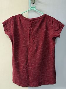 Athleisure Marled Red T-Shirt