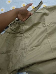 Khaki Pinafore Dress