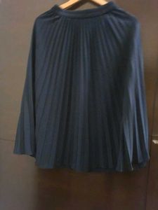 Pleated Navy Blue Skirt