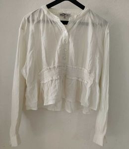 Chic White Peplum Blouse