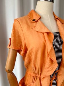 🚀🚀24Hrs EOS SALE🚀🚀Faux 2Pc Orange Ruffle Top