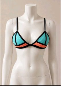 Stylish Colorblock Bikini Top