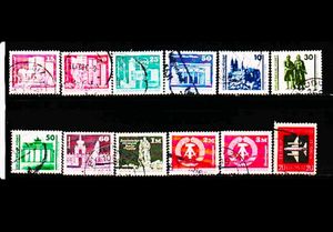 EAST GERMANY DDR 65 DIFFERENT USED STAMp