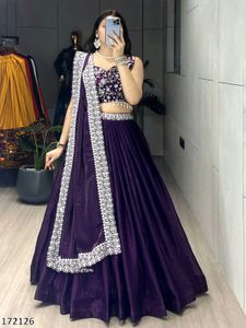 Deep Purple Frendy Silk Lehenga Sets