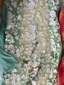 A-line kurta with shrug and pant - three set