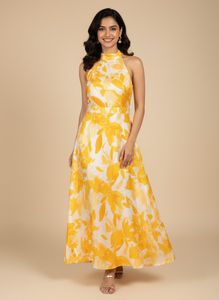 Floral Halter Maxi Dress