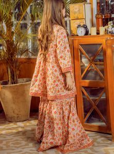 Girls Floral Print Kurta with Palazzo Set
