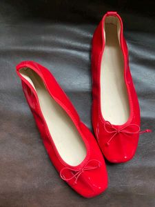 Colourful Red Patent Ballerina Flats